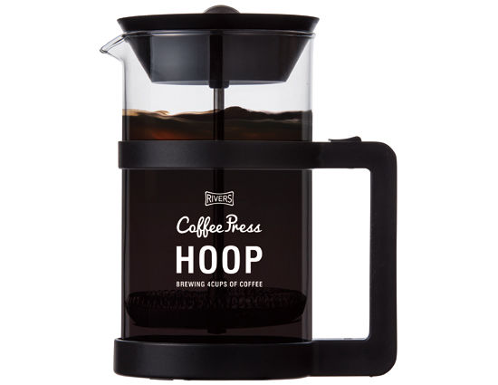 カナヘイの小動物S コーヒープレス HOOP 4杯分 RIVERS COFFEE PRESS HOOP（1-4cups）BLACK / リバーズ コ