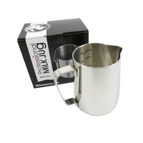 RHINOWARES MILK PITCHER 12oz （with ml/oz lines）