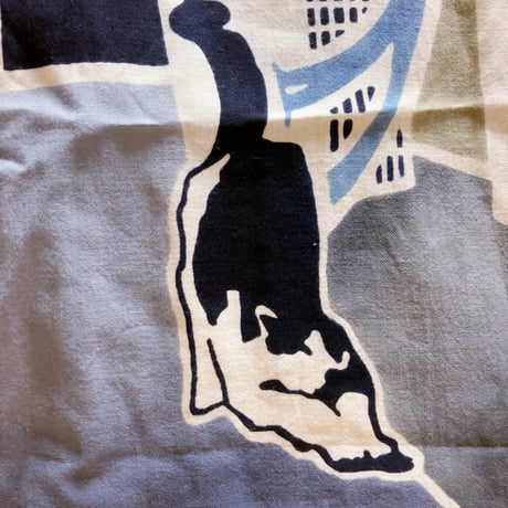 ツバメ 柿渋染め手ぬぐいノーカラージャケット　魚河岸 ツバメ 柿渋染め手ぬぐいノーカラージャケット 魚河岸 手ぬぐい