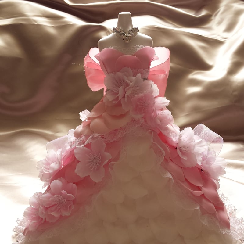 ドール用クローゼット[桜ピンク]〈赤水玉〉♡ 弛み 