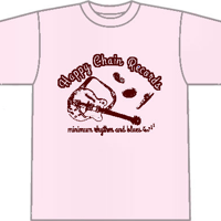Happy Chain Records （featuring YURI&Aberei）Tシャツ「ピンク」