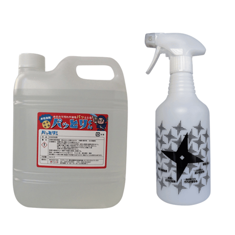 洗浄・除菌　水性洗剤パッとりくん2Ｌ　希釈専用スプレーボトルセット