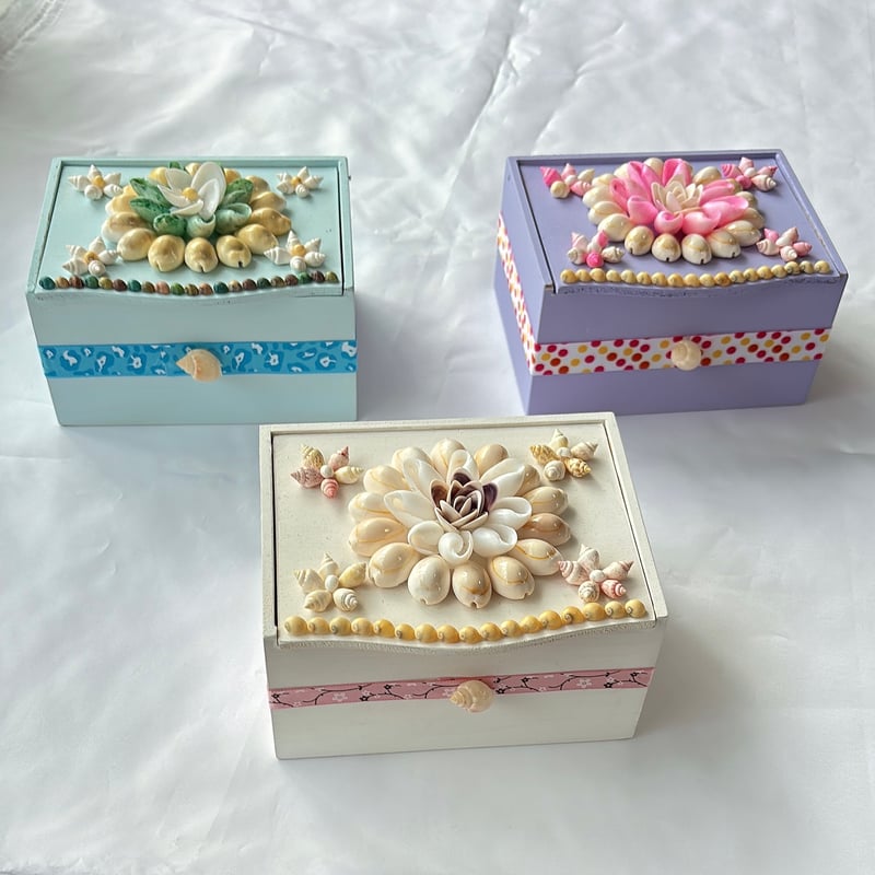 夏休みの工作におすすめ 貝殻宝箱 ボックスキット | shell forest