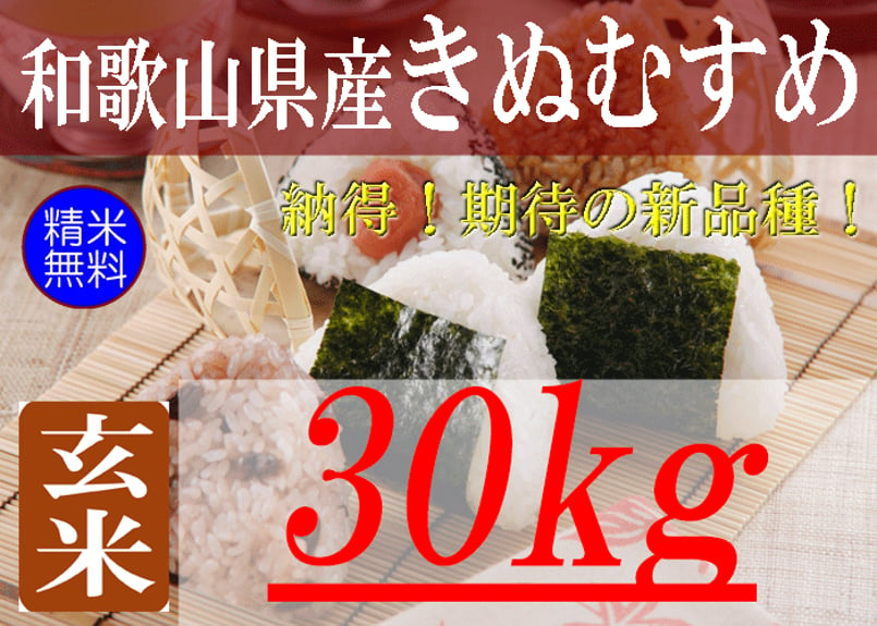 和歌山県産きぬむすめ/玄米/30kg/令和5年産 | 有限会社 朝日食糧