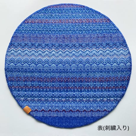 COOVAⒸトライバルラグ [Φ80cm] 刺繍