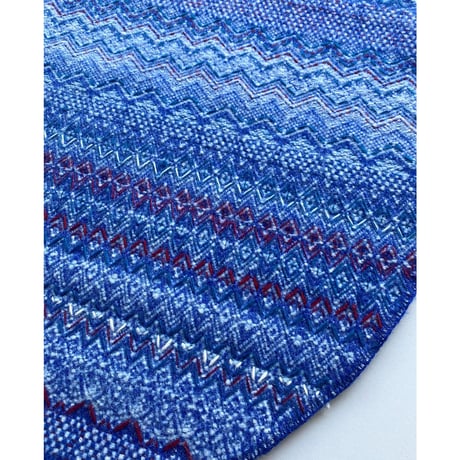 COOVAⒸトライバルラグ [Φ80cm] 刺繍