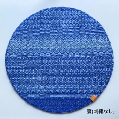 COOVAⒸトライバルラグ [Φ80cm] 刺繍
