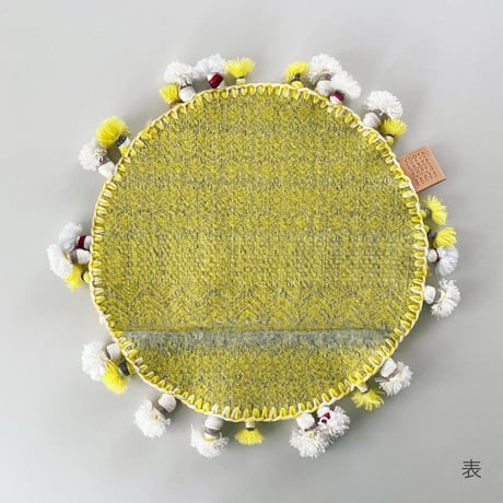 COOVAⒸ トライバルラグ [Φ35cm] タッセル付
