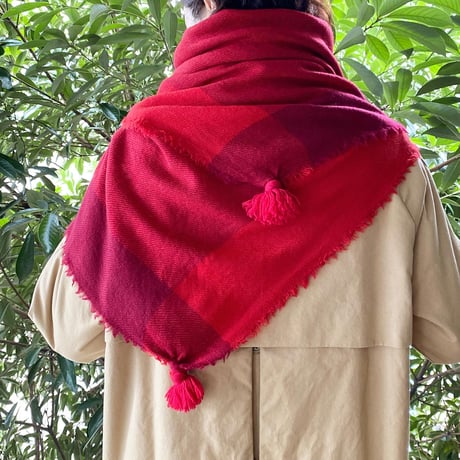 Wool Chambray Tassel Stole