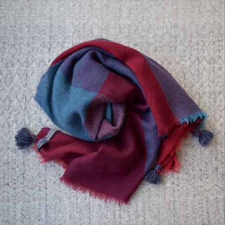 【New Color】 Wool Chambray Tassel Stole