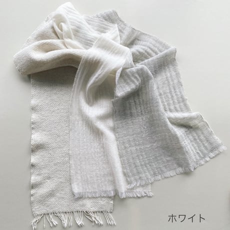 ウール/アルパカ/カシミヤのふたまたストール
