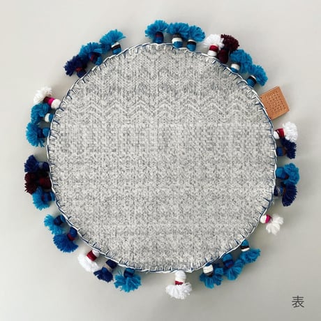 COOVAⒸ トライバルラグ [Φ35cm] タッセル付