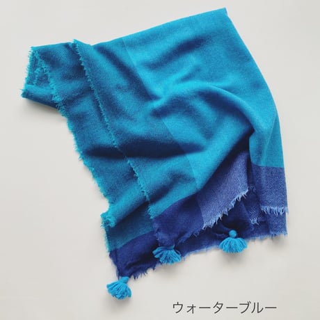 ウールシャンブレーのタッセルストール [7色]