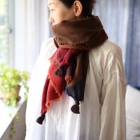 Wool Chambray Tassel Stole
