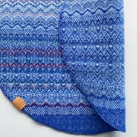 COOVAⒸトライバルラグ [Φ80cm] 刺繍