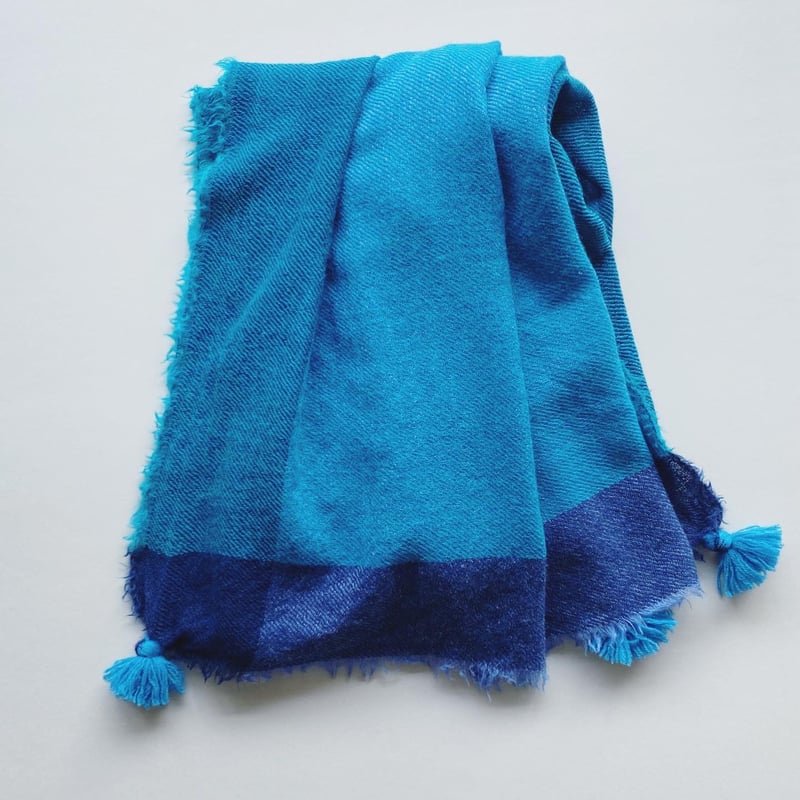 Wool Chambray Tassel Stole | COOVA ONLINE SHOP