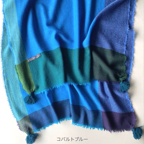 ウールシャンブレーのタッセルストール [7色]