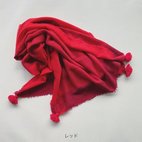 ウールシャンブレーのタッセルストール [7色]