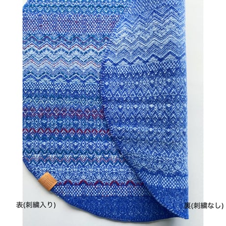 COOVAⒸトライバルラグ [Φ80cm] 刺繍