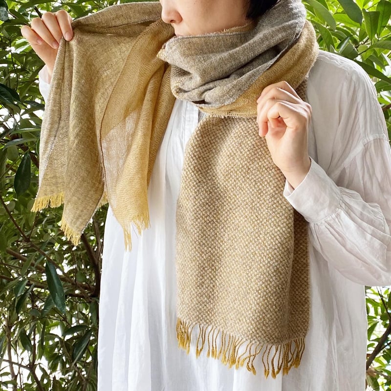 ウール/アルパカ/カシミヤのふたまたストール | COOVA ONLINE SHOP 