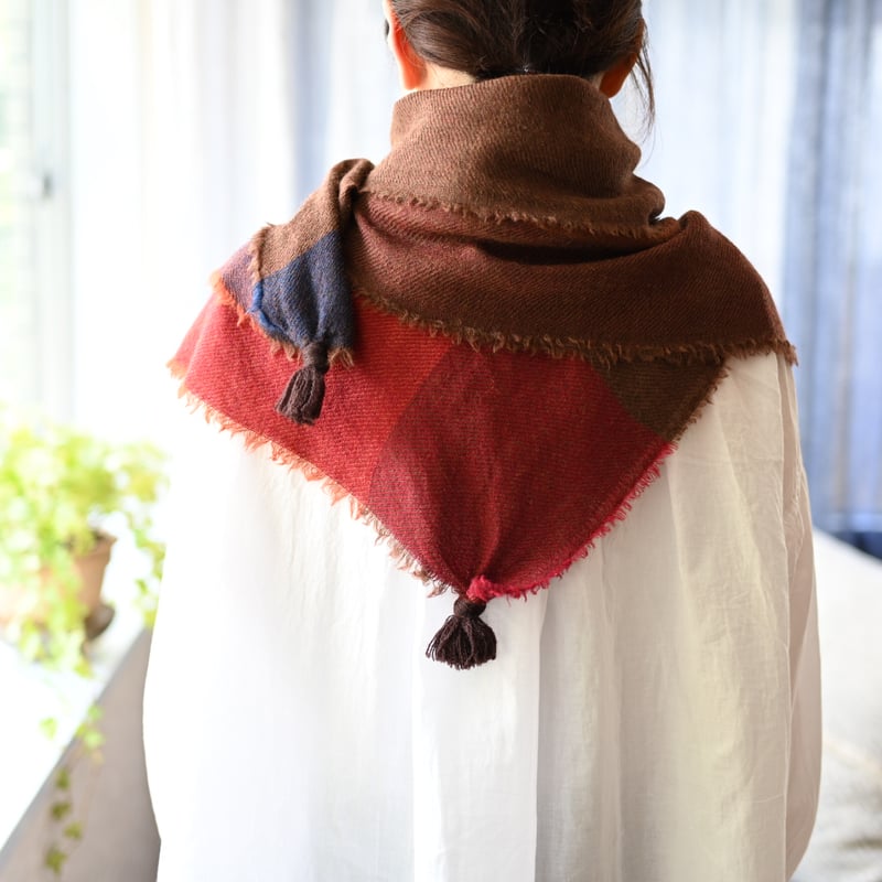 Wool Chambray Tassel Stole | COOVA ONLINE SHOP