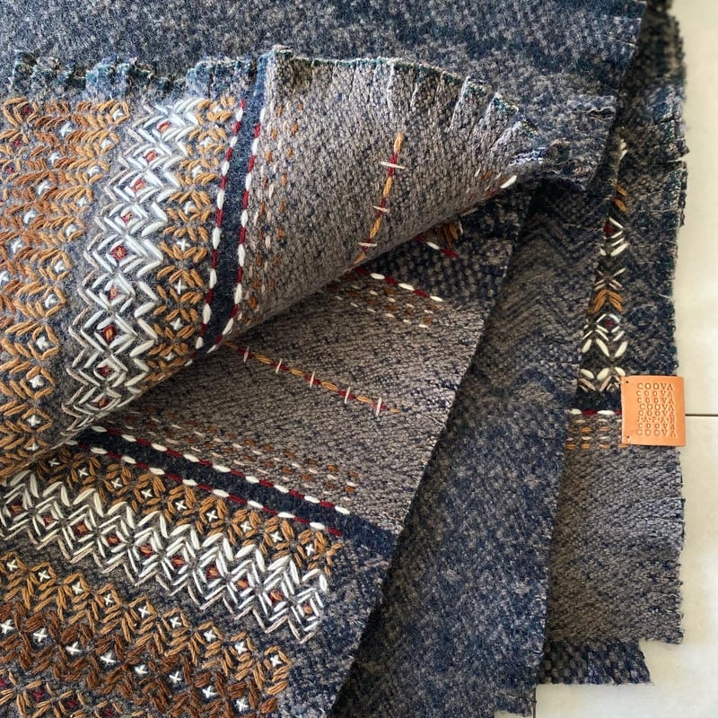 coova＊民族ラグ　イエロー coova＊民族ラグイエロー