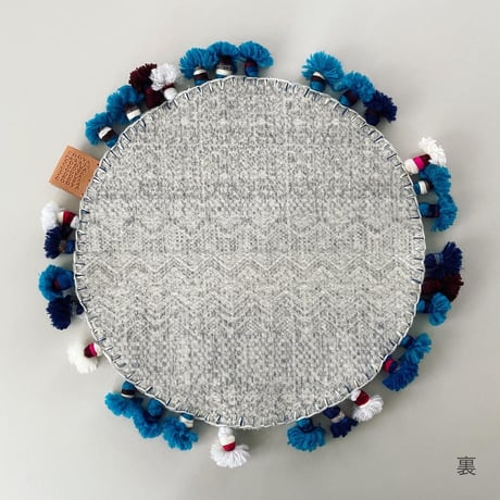 COOVAⒸ トライバルラグ [Φ35cm] タッセル付