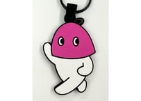 😋 メッシュ君 ラバー キーホルダー 良質蒸温 オリジナル エンボス加工 裏面印刷 Rubber key holder