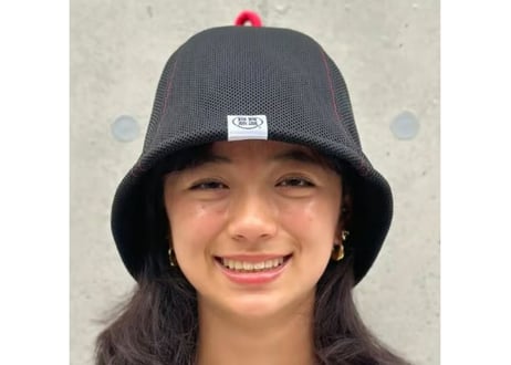 新タグ!「有吉くんの正直さんぽ」⚫ブラック & レッド🔴次世代 ポリエステル・メッシュ素材 特大サイズ!  サウナハット ハンドメイド オリジナル商品 男女兼用 ゆったり