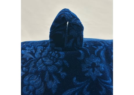 刺繍入り ネイビー ベロア生地 ハッキリ見える!! スモーク 小窓付 ハード ✅フルフェイス 世界初! Sauna Armor 虚無僧君メッシュ ✅ 次世代 3層構造 メッシュ素材 サウナハット
