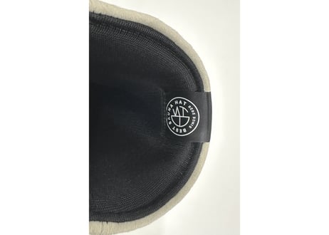 グレージュ ⚪Best Sauna Hat⚪ 小ロゴ 刺繍入り! 厚手 凄い断熱性 Lサイズ✅フェイクスエード マイクロファイバー & メッシュ素材 特大サイズ! サウナハット