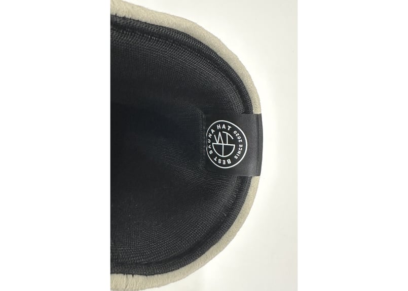 グレージュ ⚪Best Sauna Hat⚪ 小ロゴ 刺繍入り! 厚手 凄い断熱性 L