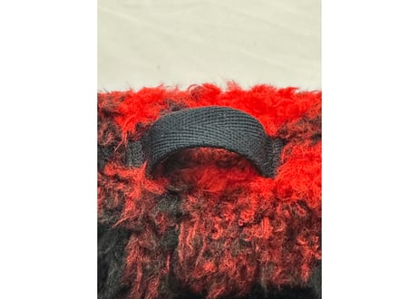 新型🔴⚫チェックボア⚫🔴革タグ バケット サウナハット  Bucket Sauna Hat ボア & メッシュ素材 オリジナル商品 男女兼用