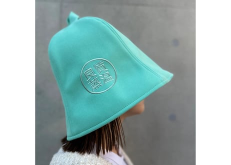 🔴良質蒸温🔴 刺繍入り! ターコイズブルー 凄い断熱性 Lサイズ✅フェイクスエード マイクロファイバー & 次世代 3層構造 ポリエステル・メッシュ素材 特大サイズ! サウナハット