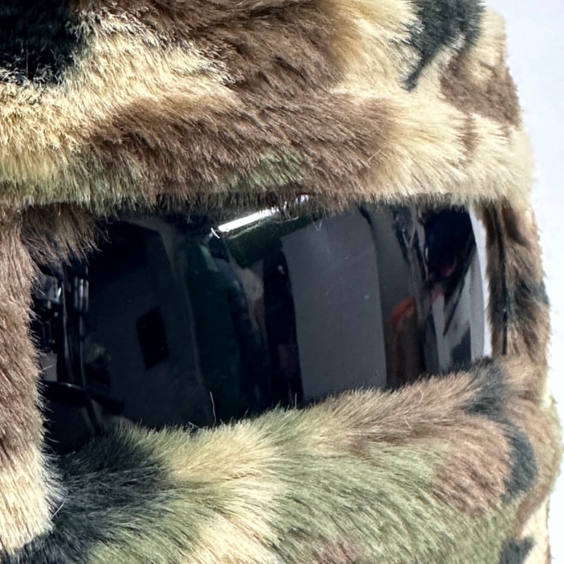 グリーン迷彩 フェイクファー ハッキリ見える!! 小窓付 ハード ✓次  