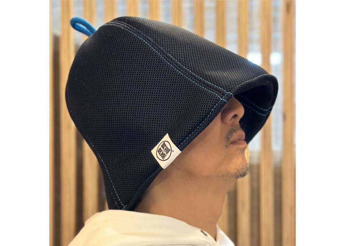 ブルー イタリア製 ウール & メッシュ素材 特大サイズ ベストサウナハット 🔵 ブルー 🔵 イタリア製 ウール & 次世代 3層構造 ポリエステル