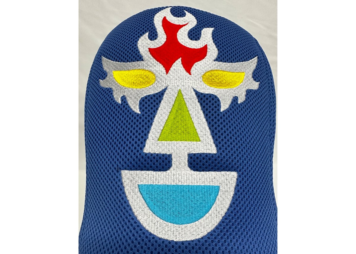 強化版!! 🌀ブルー ルチャ・リブレ🌀 両面厚手!! 刺繍 世界初! Sauna