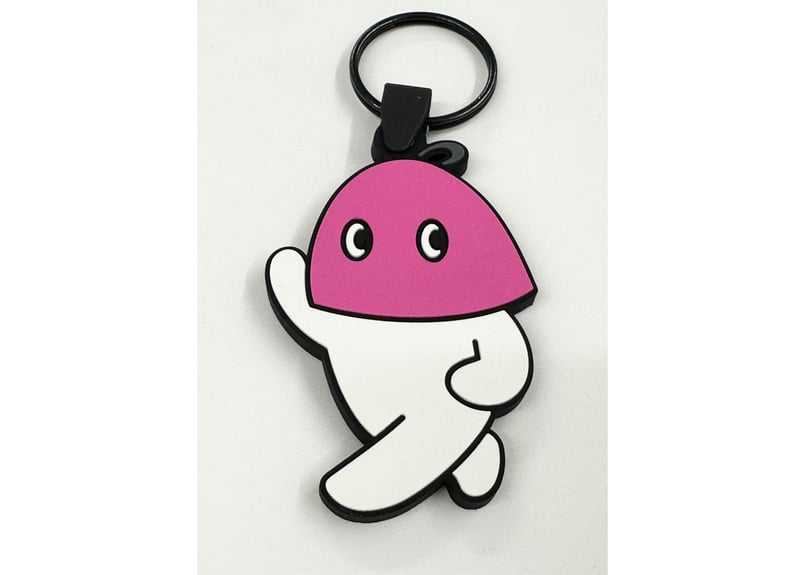 😋 メッシュ君 ラバー キーホルダー 良質蒸温 オリジナル エンボス加工