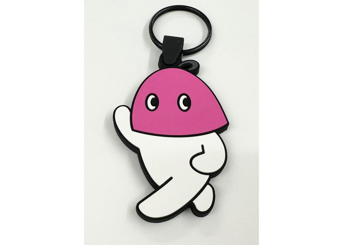 😋 メッシュ君 ラバー キーホルダー 良質蒸温 オリジナル エンボス加工