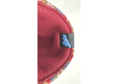 赤 👘 着物生地 👘 和柄 トリプル仕立て! 3枚重ね 厚手メッシュ! ✅メッシュ素材 サウナハット  Japanese pattern
