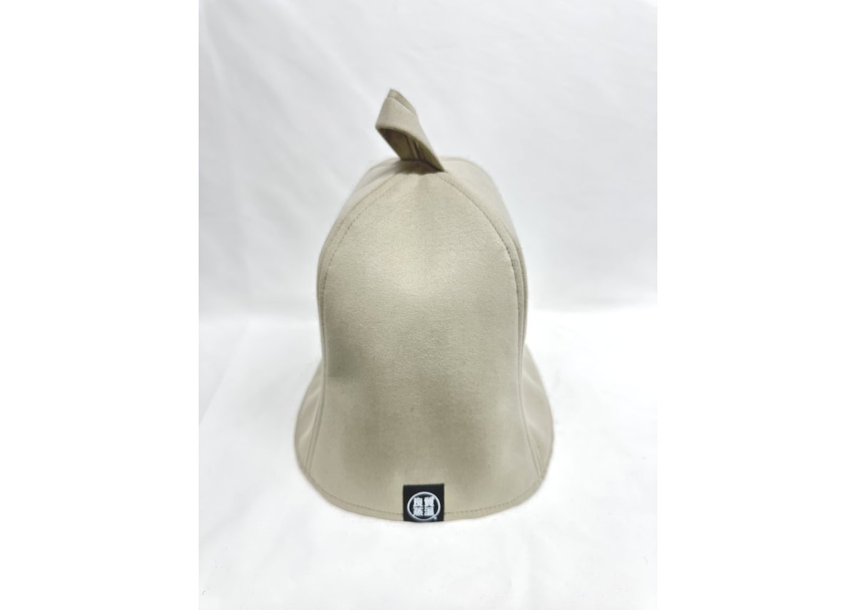 グレージュ ⚪Best Sauna Hat⚪ 小ロゴ 刺繍入り! 厚手 凄い断熱性 L