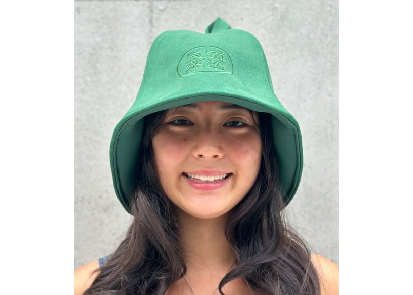 再販! 豹柄 フェイクファー素材 メッシュ ベスト サウナハット 良質蒸温 🔴良質蒸温🔴 刺繍入り! ヴォヒタグリーン 凄い断熱性 Lサイズ