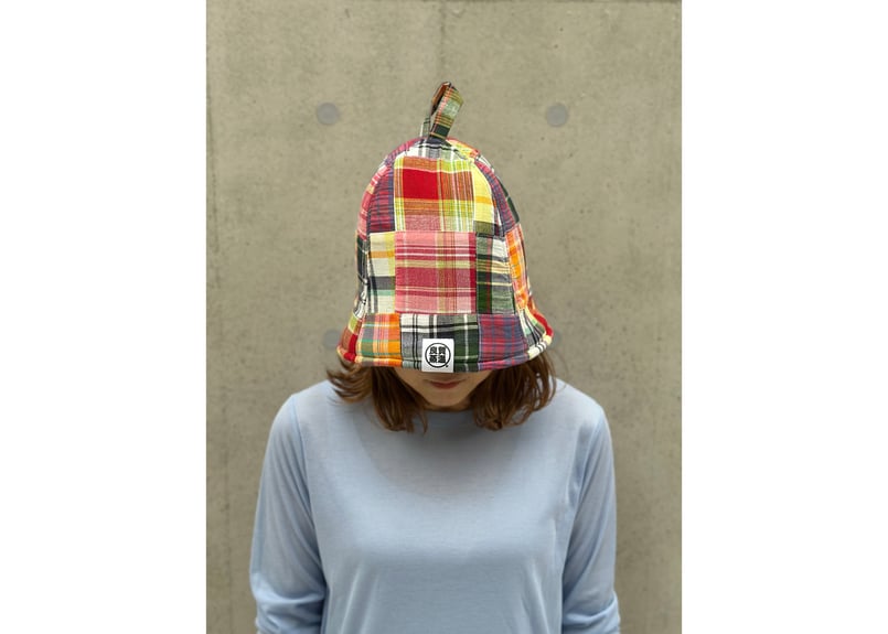 🟥🟨madras check🟨🟥 マドラスチェック パッチワーク トリプル仕立て