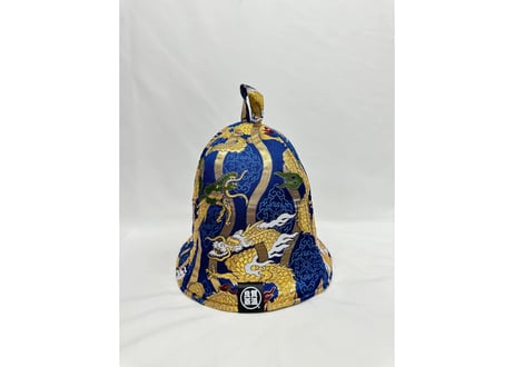 青竜 👘 着物生地 👘 和柄 トリプル仕立て! 3枚重ね 厚手メッシュ! ✅メッシュ素材 サウナハット  Japanese pattern