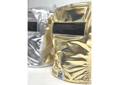 Silver & Gold 全 2色あり ハッキリ見える!! スモーク 小窓付 ハード ✅フルフェイス 世界初! Sauna Armor 虚無僧君メッシュ ✅ サウナハット