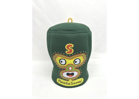 🟢 ユイボランテ デザイン 🟢 🌮グリーン 新型 ルチャ・リブレ🌮 両面厚手!! Sauna Armor 最強 虚無僧サウナハット ✅フルフェイス メッシュ素材