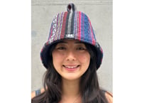 全 2色あり メキシカン キルト Meets  厚手メッシュ! ✅次世代 3層構造 メッシュ素材 サウナハット ハンドメイド オリジナル商品 男女兼用 ゆったり