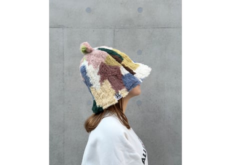 メッシュ君付 🌸カラフル迷彩🌸 トリプル フェイクファー✅Lサイズ✅ 遮熱性が高い 3枚重ね 次世代 3層構造 メッシュ素材 サウナハット