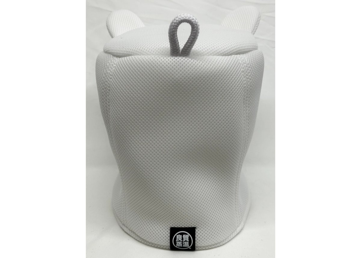 良質蒸温 サウナハット 白熊 メッシュ 🐻‍全刺繍! 強化 両面厚手メッシュ!! クマ 🐻‍ 2色あり 黒熊 白熊