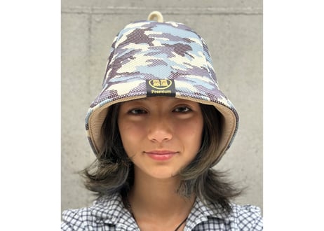 メッシュ君セット 😋 迷彩 トリプル!! 2色 超特大🔴Lサイズ! & Mサイズ! 3枚重 ✅次世代 3層構造 ポリエステル・メッシュ素材 サウナハット リバーシブル